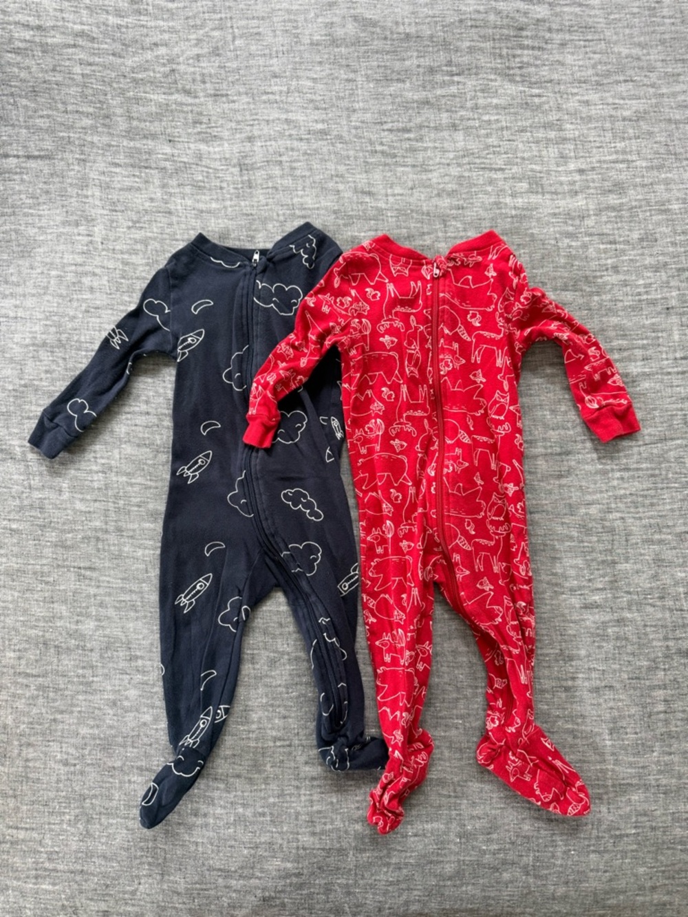 Dip brand footie pajamas x2